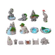 Customizable Decorative Resin Ornament Micro Landscape Simulation Waterfall Pavilion Bridge Garden Landscape Tea Table Accessories - Image 5