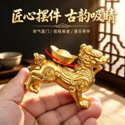 Custom Metal Medal Badge Wealth Attraction Xiu Rotation Decoration Prosperity Feng Shui Living Room Desktop Entrance Front Desk - Image 2