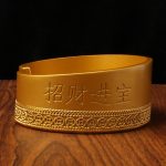 Gold Sand Color High-End Creative Ashtray Office Living Room Horse Year Success Alloy Ornaments Premium Metal Crafts
