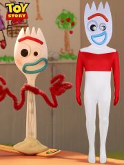 Toy Story 4 Forky Adult All-in-One Costume for Children Halloween Birthday Party Anime Performance Suit - Image 4