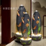 New Chinese Style Home Office Lucky Flowing Water Fountain Ornament Colorful Zen Desktop Decorations Wholesale Gifts - Image 3