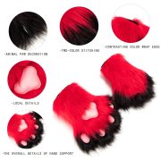 Custom Fox Fur Animal Costume Gloves for Halloween Cosplay Anime Exhibitions Cat Claw Props Realistic Claw Hands - Image 4