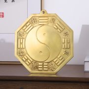 纯黄铜太极金色八卦镜凹凸面全黄铜阴阳八卦镜挂件摆件厂家批发 - Image 4