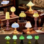 European Style Retro Miniature Resin Table Lamp Decorative Ornaments Customizable Microscopic Landscape Design Accessories