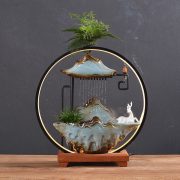 Creative Ceramic Flowing Water Fountain Ornament for Home Office Decor Moving In Gift Direct Sale from Manufacturer - Image 4