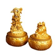 Wucai Sheng Guan Gong Display Piece Jubi Pan Rotatable Home Decoration Xiu Xiu Ready To Respond Alloy Crafts Metal Medal Badge - Image 5