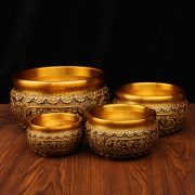 Bronze Good Luck Wealth Attraction Bowl Decorative Item For Living Room Shop Opening Custom Metal Medal Badge Gift