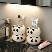 熊猫花瓶摆件客厅插花轻奢高级感陶瓷装饰品花器陶罐子小众设计感 - Image 3