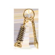 Custom Metal Medal Badge Car Keys Pendant L幸文昌塔文昌笔金榜题名活动算盘男女书包吊坠 Handmade Artifacts - Image 6