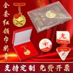 One Star Red Scarf Award School Scouting Basic Badge Red Star Individual Star Level Badge Two Star Specialty Badge Custom Metal Medal Badge