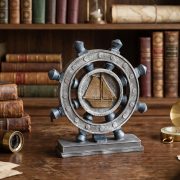 Mediterranean Vintage Ship Steering Wheel Resin Craft Photography Background Display Props Home Restaurant Bar Decorative Ornaments - Image 3