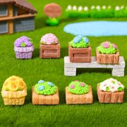 Customizable Decorative Resin Ornament Miniature Garden Landscape Home Desktop DIY Craft Flower Accents Customized Design