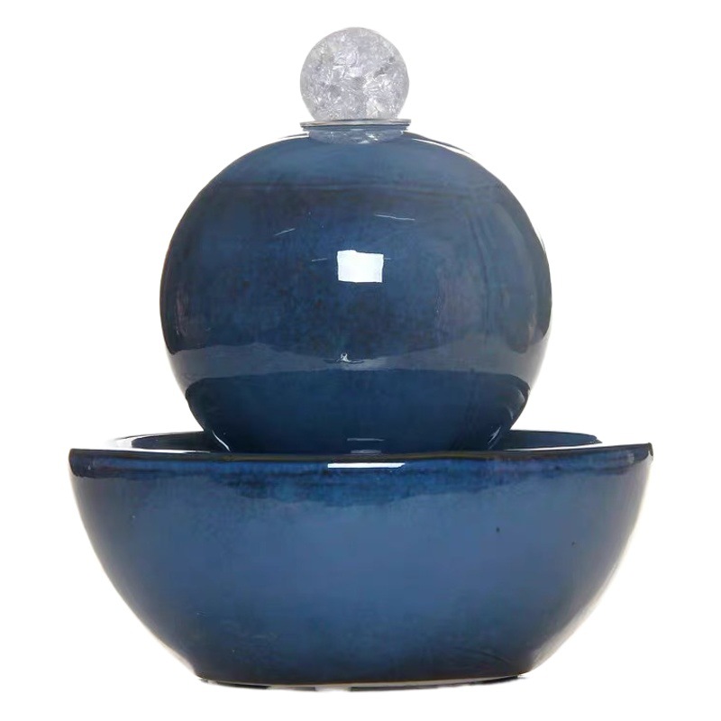 O1CN0135lEXn1Bs2uvVWX4C_0-0-cib.jpg Ceramic Flowing Water Fountain Ornament for Wealth Circulation Office Living Room Decor Lucky Money Rotation Ball Feng Shui - Image 1