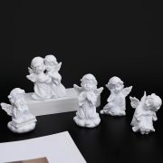Nordic Cute Angel Couple Decorative Ornaments Customizable Resin Artwork for Living Room Entrance TV Cabinet Bar Home Decor - Image 3