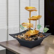 Creative Indoor Home Decor Iron Art Flowing Water Fountain Office Desktop Ornament Waterfall Feature for Home Garden - Image 2