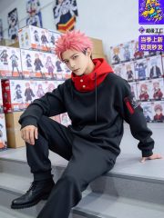 Jujutsu Kaisen连帽外套万圣节表演服 咒术回战卫衣虎杖悠仁cos服
