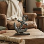 Mediterranean Vintage Ship Anchor Resin Craft Customizable Decorative Ornaments for Home Restaurant Bar Decoration