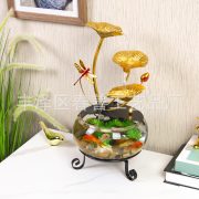 Desktop Mini Wealth Attracting Flowing Water Fountain Ornament Glass Aquarium Opening Gift Landscape Decoration Continuous Flow - Image 3