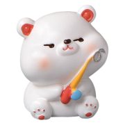 Customizable Decorative Ornaments Ice Cap Polar Bear Series Miniature Snowscape Landscape Cute Bear Fishing Pond Resin Figurine
