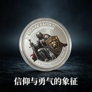 Faith Shield Knight Commemorative Coin Custom Metal Medal Badge Dual Color Process 3D Relief Gold Silver Plated Collectible Gift - Image 3