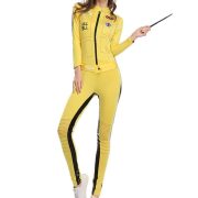 Yellow One-Piece Suit Cosplay Costume for Adults Stage Performance Halloween Kill Bill Bride Theme