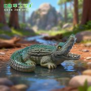 Creative Customizable Yangtze Crocodile Resin Ornament Desktop Decoration Miniature Landscape DIY Car Accessories - Image 4