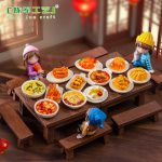 Creative Miniature Resin Decorative Ornament Customizable DIY Miniature Chinese Cuisine Steamed Pork Simulation Food Toy