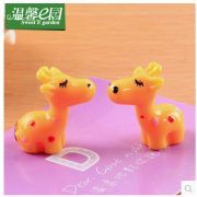 陈军工艺品厂 苔藓微景观饰品 黄色小鹿树脂小摆件 DIY组装 - Image 4