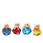 Customizable Miniature Landscape Decorative Ornaments Four Styles of Little Monk DIY Assembly Craftscaping Decorations - Image 5