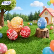 Creative Cute Resin Easter Egg Decorative Ornaments Customizable Office Desktop Decoration Car Miniature Landscape Accessories - Image 4
