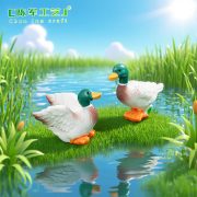Creative Miniature Duck Figurine Customizable Decorative Ornament for Gardening Landscape DIY Decoration Eco-Friendly Resin Craft - Image 4