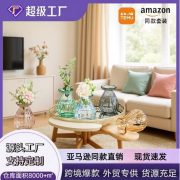 跨境北欧轻奢复古玻璃小花瓶透明ins风摆件插花中古高级感北欧风 - Image 2