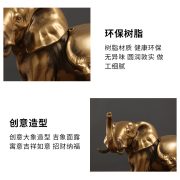 Creative Wealth Attracting Elephant Resin Craftwork Customizable Decorative Ornaments for Home Living Room TV Cabinet Bar Study Office Desk - Image 5