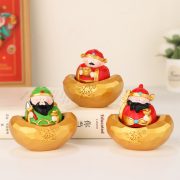 五路财神转转摆件桌面招财摆件树脂工艺品景区财神庙文创产品搞钱 - Image 2