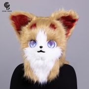 Custom Cat Furry Head Base Plush Mascot Costume Anime Style Cute Cat Head Cover Tailor-made Animal Suit for Parties