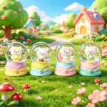Customizable Cartoon Desktop Crystal Ball Light Up Small Ornaments Resin Animal Figurines Wholesale Office Decorations