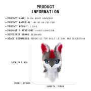 Halloween Wearable Furry Plush Headwear Custom Mascot Costume for Cartoon Doll Game Play Animal Suit - Image 3