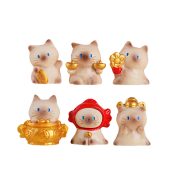 可爱招财猫摆件创意办公桌面装饰猫咪公仔女生礼物树脂工艺品批发 - Image 5
