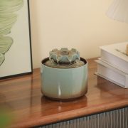 Eight Sides Wealth Ceramic Water Fountain Ornament Circular Flowing Water New Home Opening Gift Feng Shui Eight Sides Wealth - Image 4