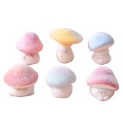 Customizable Flocking Charm Cute Soft Mushroom Baby Resin DIY Pendant Keychain Mobile Phone Chain Bag Accessory Decoration - Image 5