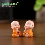 微景观创意顽皮四不禅意小和尚装饰配件小沙弥车载桌面茶桌小摆件 - Image 5