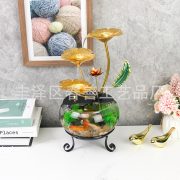Creative Desktop Fish Tank Flowing Water Fountain Ornament Wealth Attracting Home Living Room Office Decorative Landscape Small Figurine - Image 3