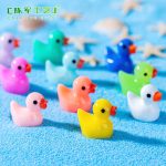 Customizable Yellow Duck Toy Pendant Micro Landscape Miniature Figurine Creative Decorative Resin Craft Accessory