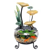 Simplified Home Decor Wealth Attracting Glass Aquarium Water Flow Landscape Small Ornaments for Living Room Entrance Office - Image 6