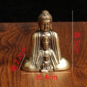 Retro Bronze Buddha Statue Gilded Metal Artwork Office Decorations Custom Metal Medal Badge Ideal for Worship in Temples - Image 4