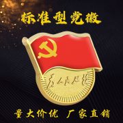 Custom Metal Medal Badge Zinc Alloy Service Pin Butterfly Buckle Political Party Emblem Thickened Magnet