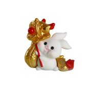 Adorable Customizable Decorative Ornaments Lion Dance New Year Rabbit Resin Garden Artistry Festive Home Decor Accessories - Image 6