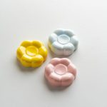 转转底座批发实心陶瓷托转转乐花朵基座高温耐用可爱解压转转配件