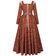 Italian Renaissance Adult Stage Performance Costume Women's Borghese Renaissance Queen Gown Medieval Dress Skirt - Image 5