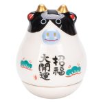 文创 ZAKKA日式创意礼品 陶瓷猫车载摆件 十二生肖招财猫不倒翁